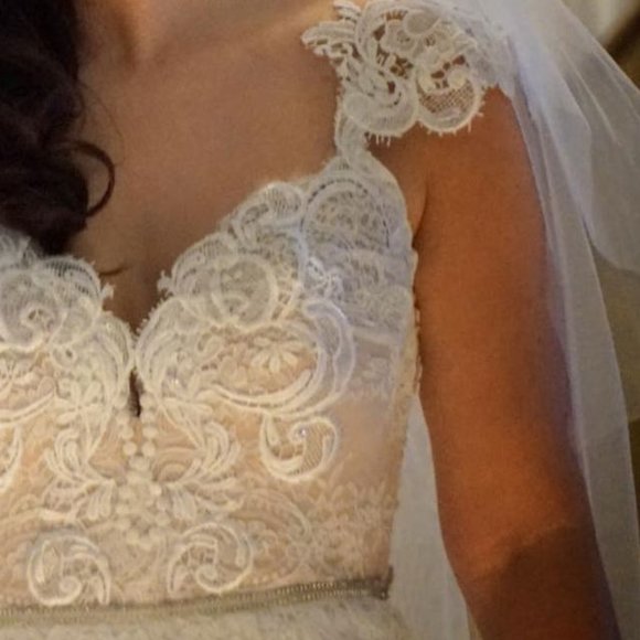 Wedding Dress - low back, spaghetti strap dress - Picture 13 of 16